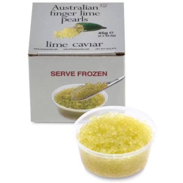 Finger Lime Caviar Seedless Chartreuse Pearls 45gm frozen