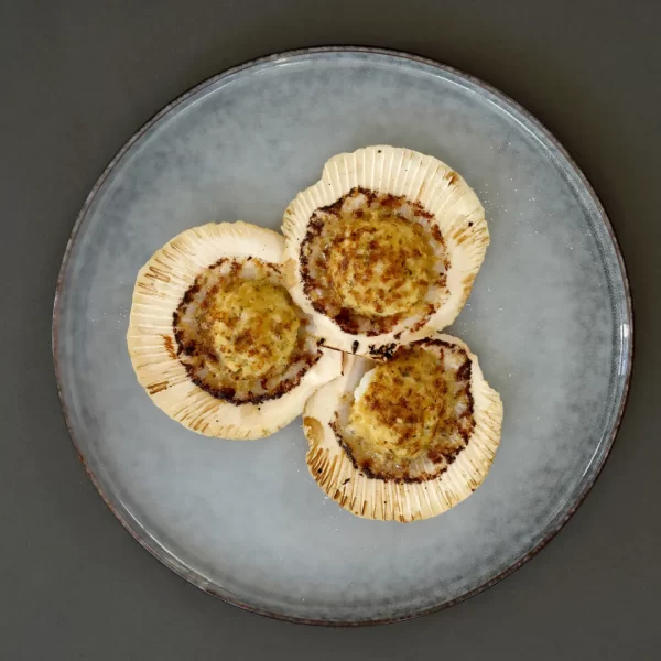 Bunya Nut and Garlic Butter Scallops - from Australia's Creative Native Cuisine cookbook
