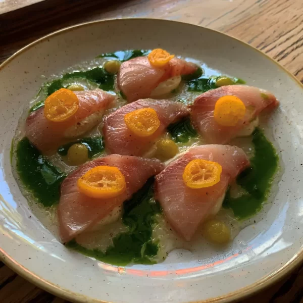 Cured Kingfish with Sunrise Lime and Desert Lime - User Picture - Osteria Di Russo & Russo Sydney