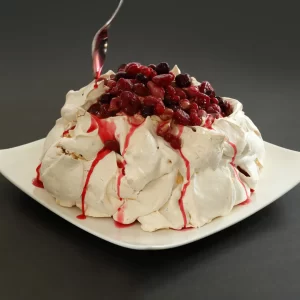 Wattleseed Pavlova - as seen in Australia's Creative Native Cuisine cookbook