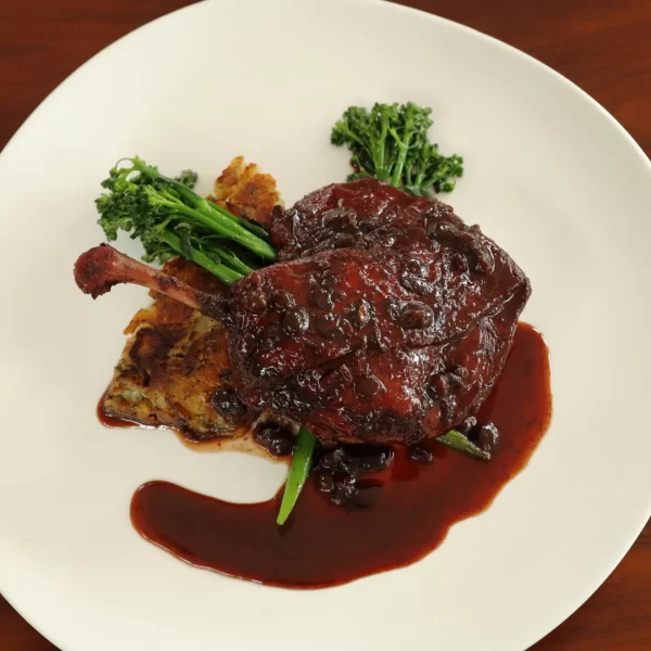Duck with Native Currant Glaze and Wild Thyme Rosti - as seen in Australia's Creative Native Cuisine cookbook
